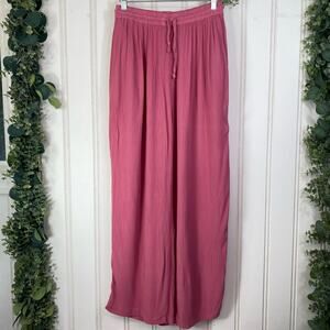 Kimberly Hope‎ High Rise Casual Pants size LARGE Pink Vintage Lightweight Summer